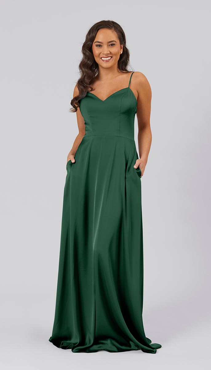 bridesmaid dresses high quality Dawson Satin Dress Lavender Short Sleeve | Size:XXL +3