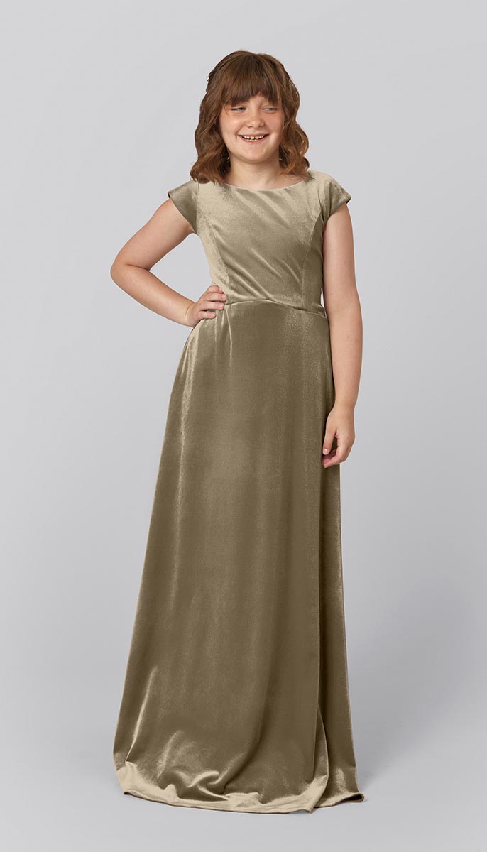 junior bridesmaid velvet dress Custom Girls' Velvet Multiway Dress: Flower Girl, Junior Bridesmaid, Tween