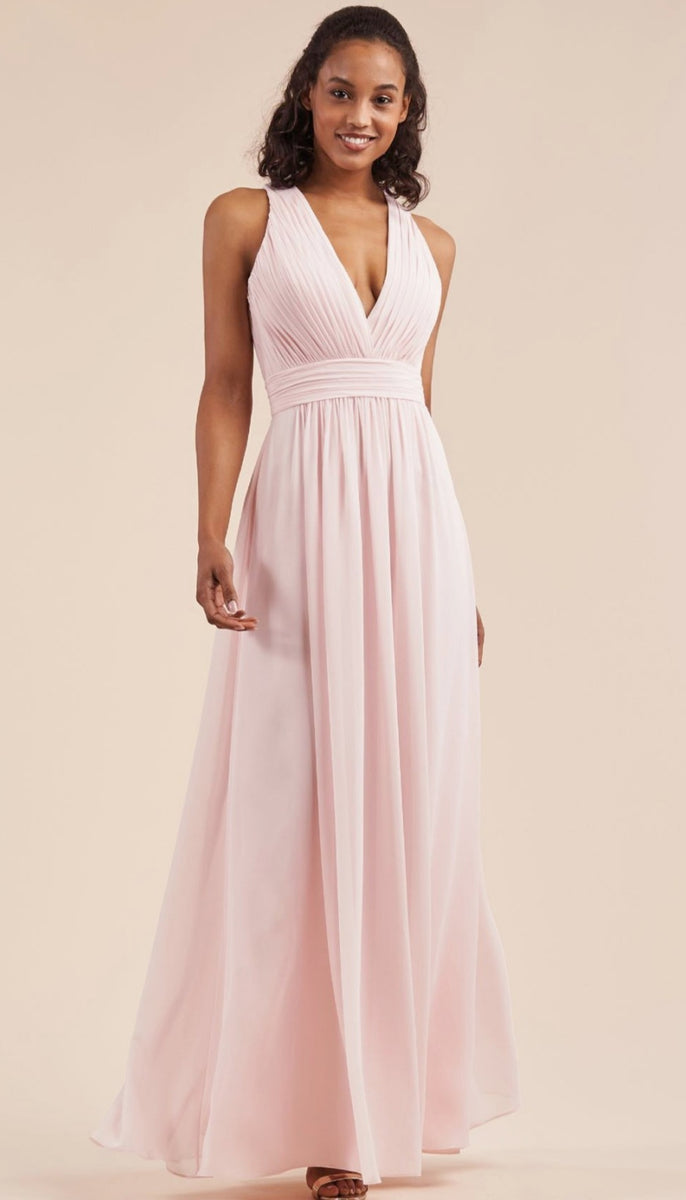 B2 Bridesmaid Dresses Sale Jasmine Bridal B2 New Arrivals B183061 Long V  Neck Lace Poly