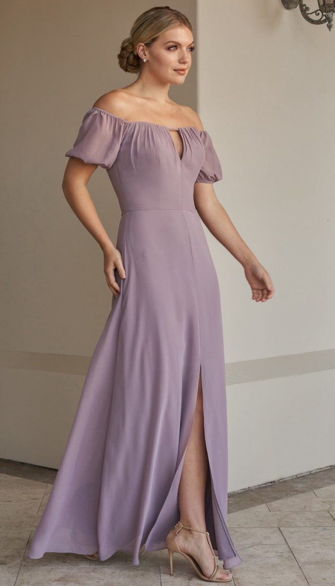 mauve bridesmaid dresses long Mauve Chiffon Halter A-Line Long Bridesmaid Dress, Pink / 8 / B