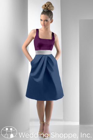 Let’s Go Two-Tone: A Purple and Blue Bridesmaid Dress by Bari Jay Dresses.