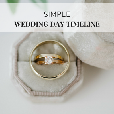 Simple Wedding Day Timeline