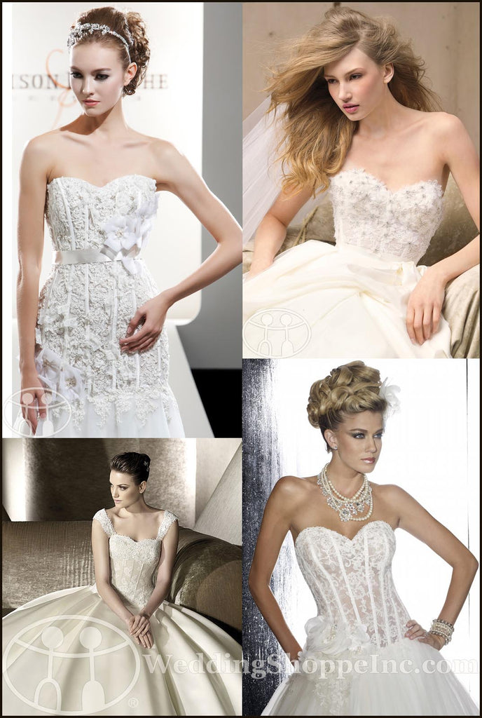 Sheer Lace Corset Wedding Dresses