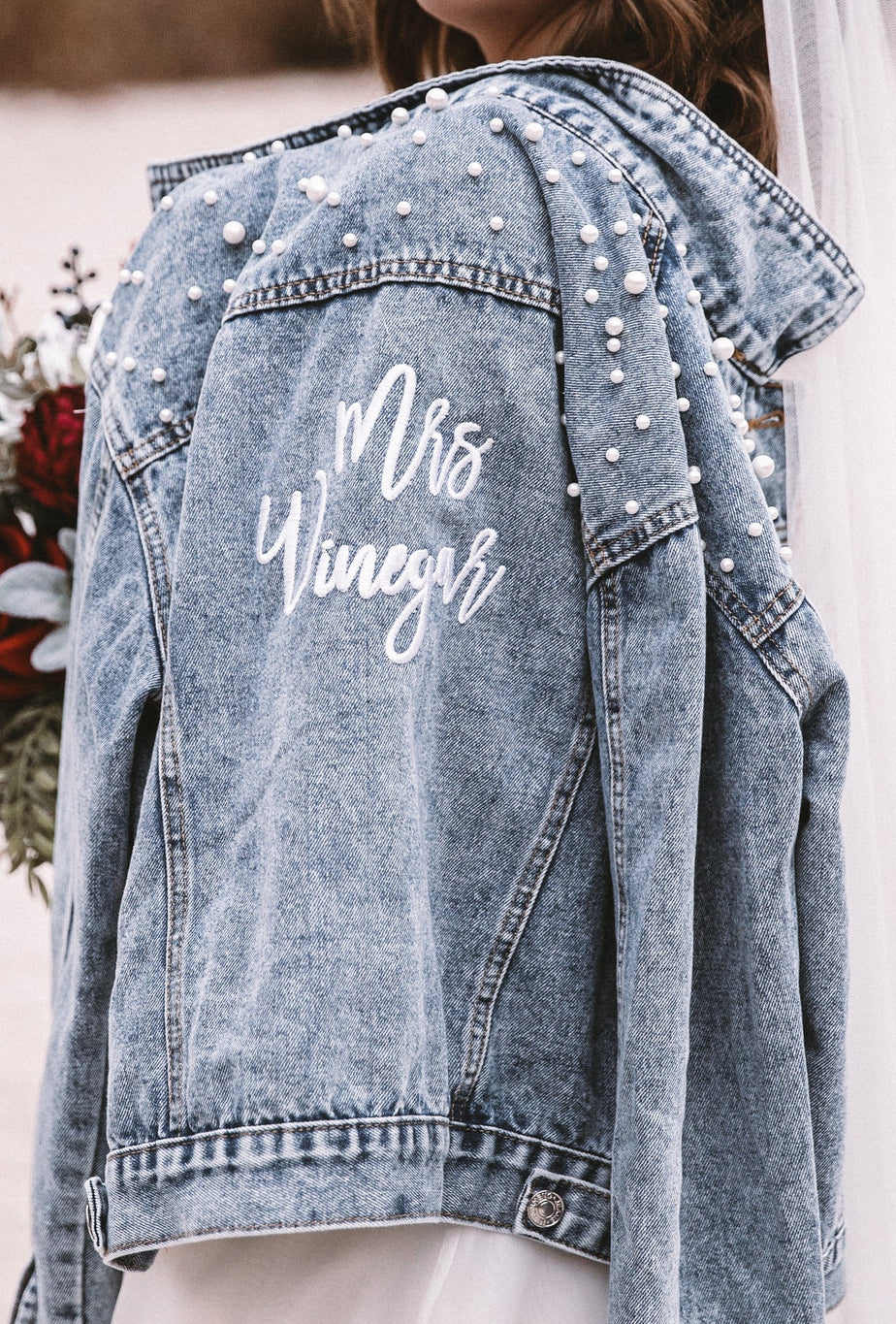 Classic Pearl Studded Jacket | The Wedding Shoppe