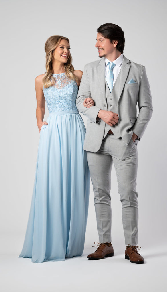 Trim Fit 2 Piece Suit Light Grey Wedding Shoppe Trim Fit 2 Piece Suit Light Grey Wedding Shoppe
