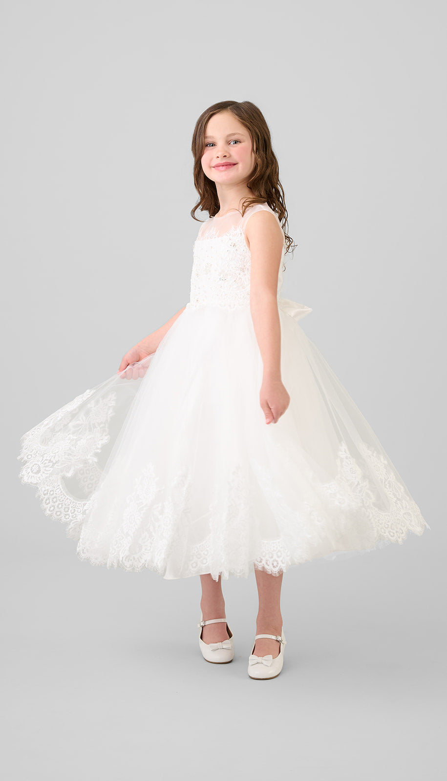Full-length A-line Flower Girl Dress | The Wedding Shoppe Full-length A-line Flower Girl Dress | The Wedding Shoppe