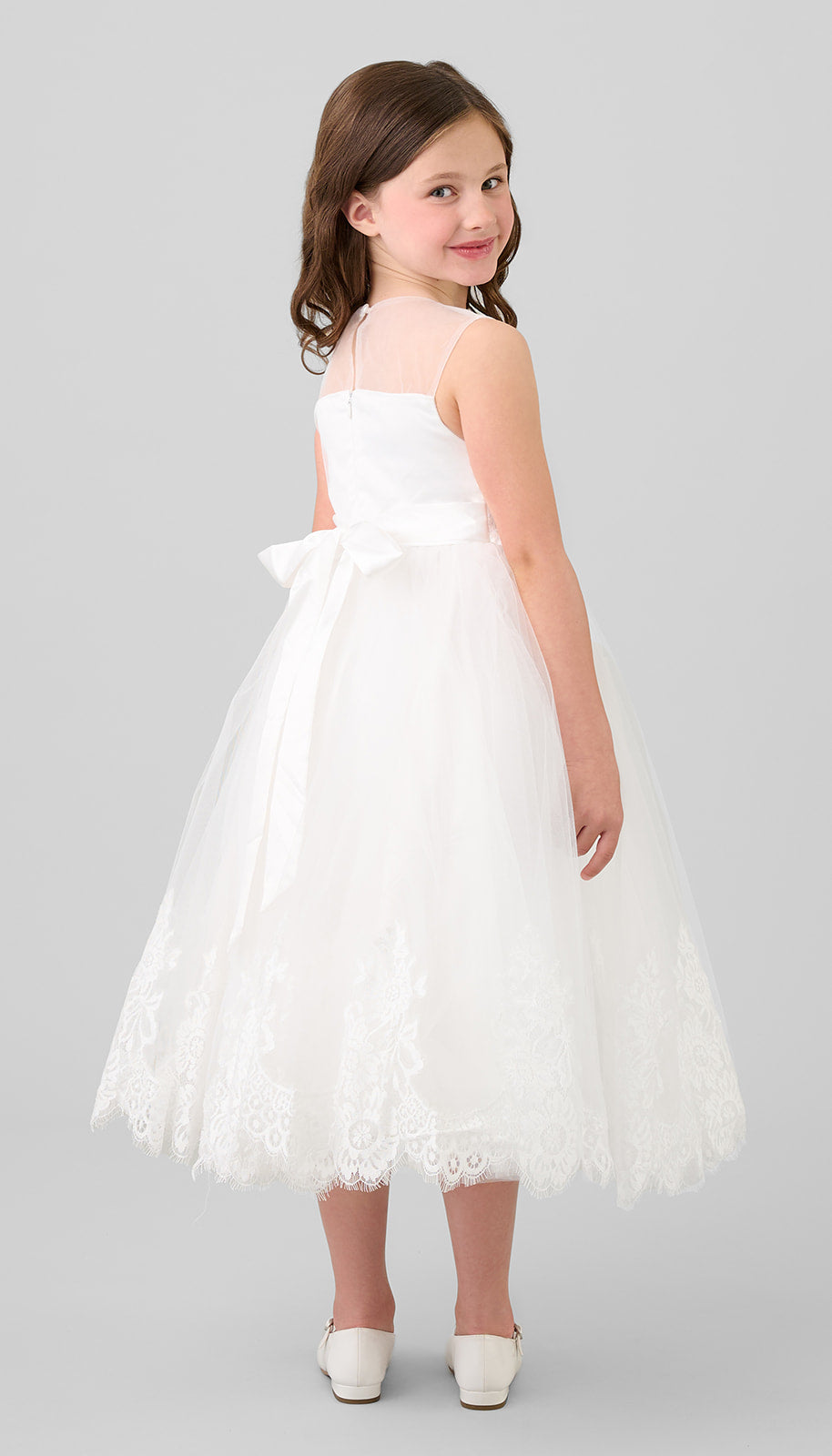 Full-length A-line Flower Girl Dress