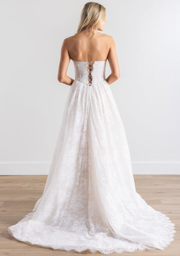 open lace back dress Locket Charlotte Wedding Dress