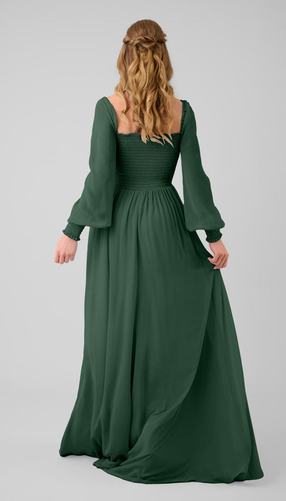 chocolate brown dress for women Francesca Maxi Dress-Chocolate S