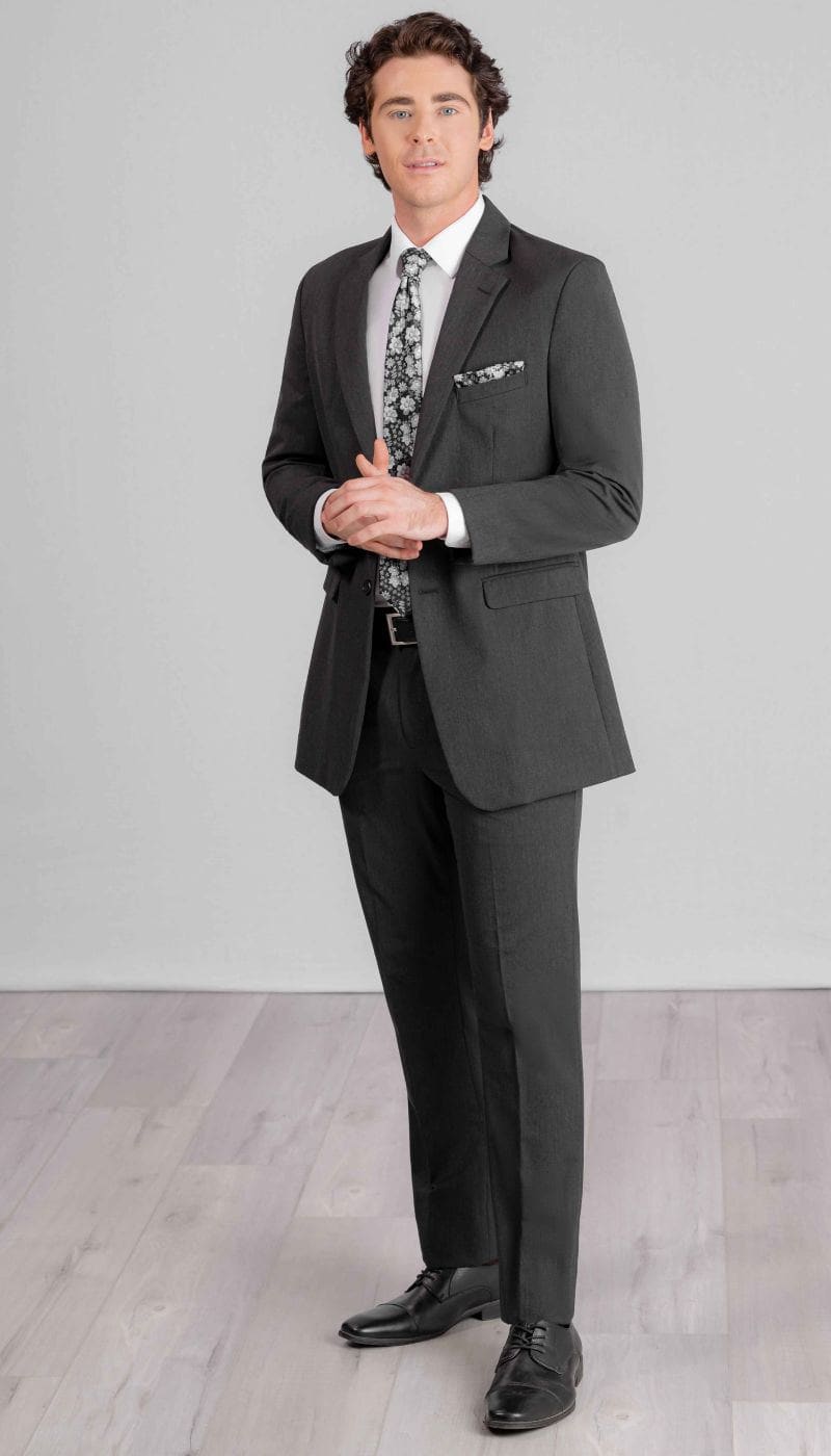 Trim Fit 2 Piece Suit Charcoal – Wedding Shoppe