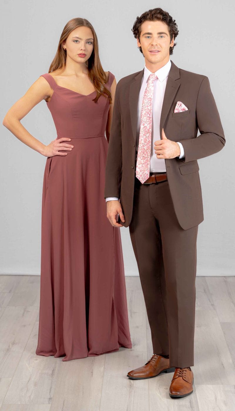 TSJ×TK SUITS BROWN 4 Metro Cocoa Brown Suit Package - the Winona Wedding Planners