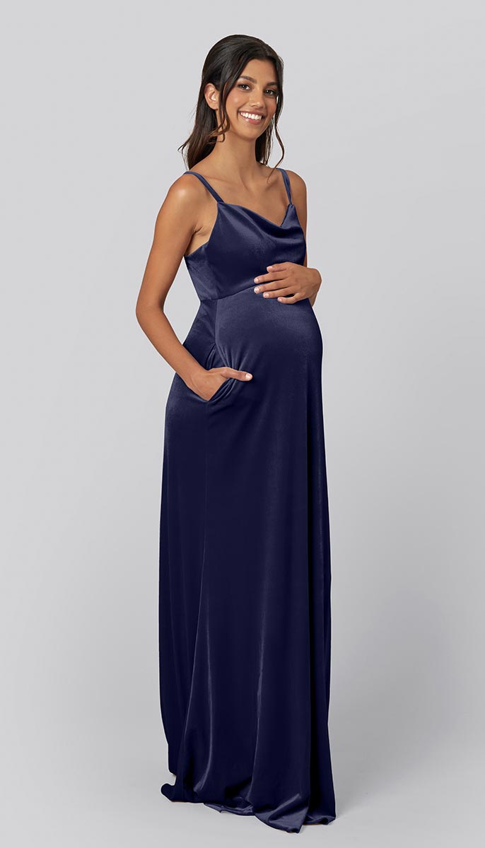Kennedy Blue Drew Velvet Maternity Bridesmaid Dress | The Wedding Shoppe Kennedy Blue Drew Velvet Maternity Bridesmaid Dress | The Wedding Shoppe