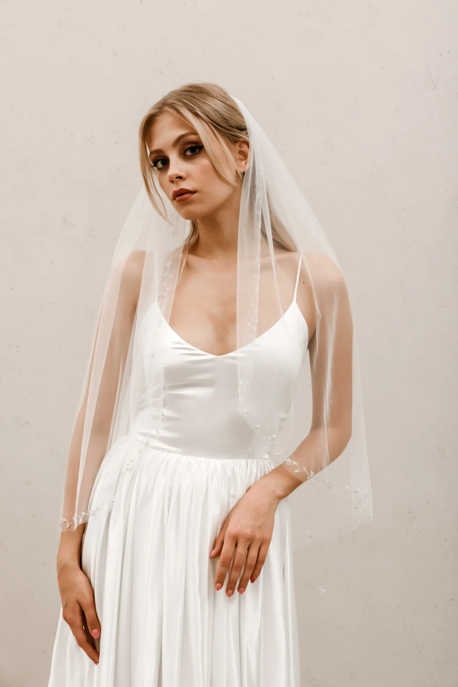 Heirloom Floral Beaded Edge Veil V003 Floral Beaded Edge Veil V003 | The Wedding Shoppe