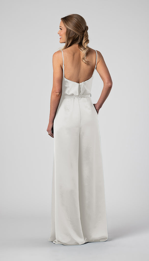 White jumpsuit silk hotsell