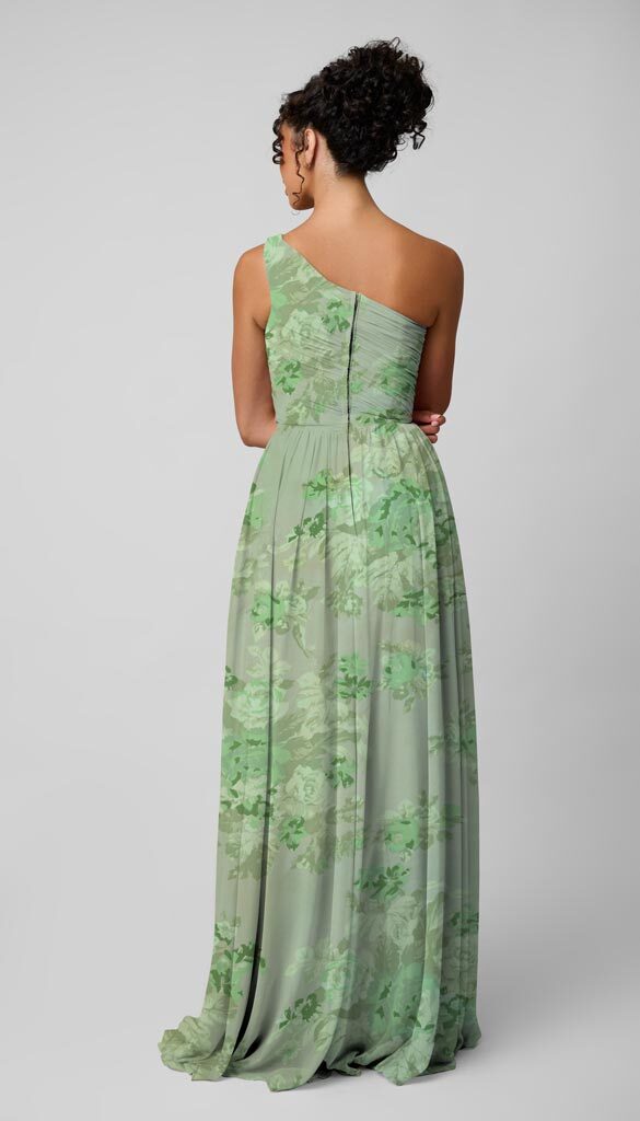 blue metallic maxi dress Kennedy Blue Athena Platinum Bridesmaid Dress