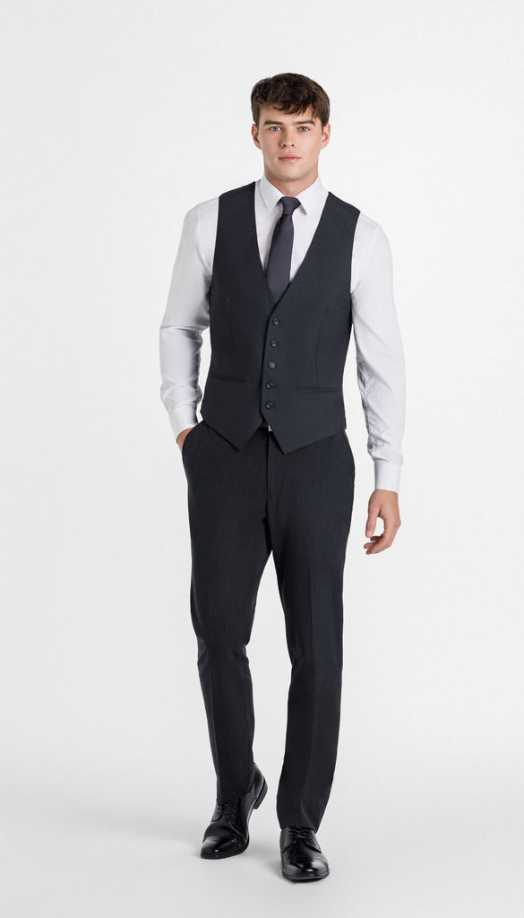 Trim Fit 3 Piece Suit Charcoal – Wedding Shoppe