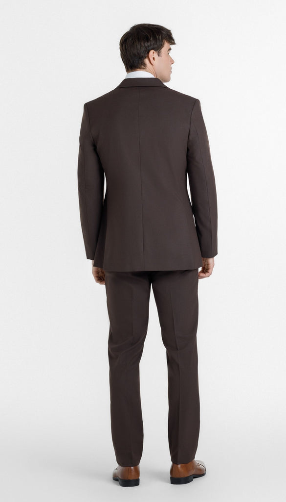 suit dress Trim Fit 3 Piece Chocolate – Wedding Shoppe suit dress combo Keystone Jacket and Dress 26730cx Fully lined in stretch Size:42 / US 16.5