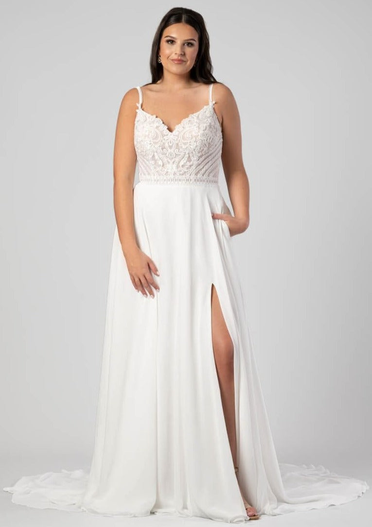 wedding dress with daisy lace Daisy  Blanche Bridal