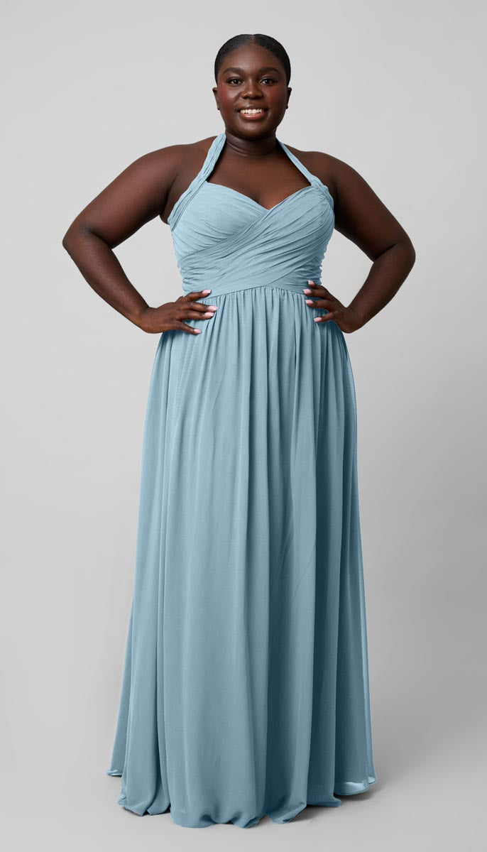 Dusty Blue Bridesmaid Dresses Teal Color Dresses Plus Size Kennedy