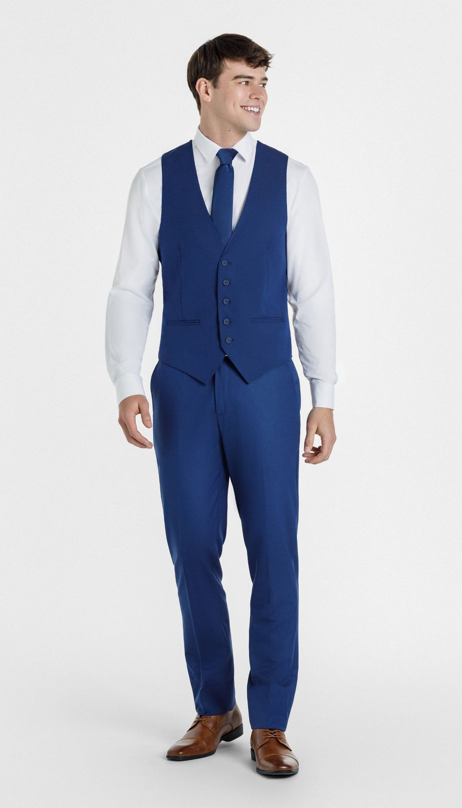 Trim Fit 3 Piece Suit Indigo – Wedding Shoppe