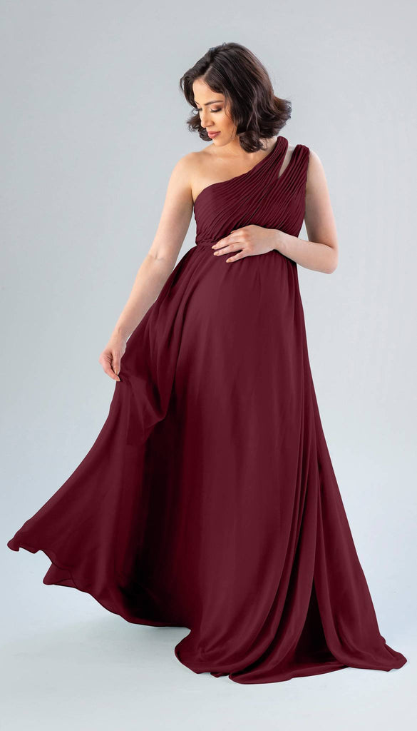 Maroon maternity bridesmaid online dress