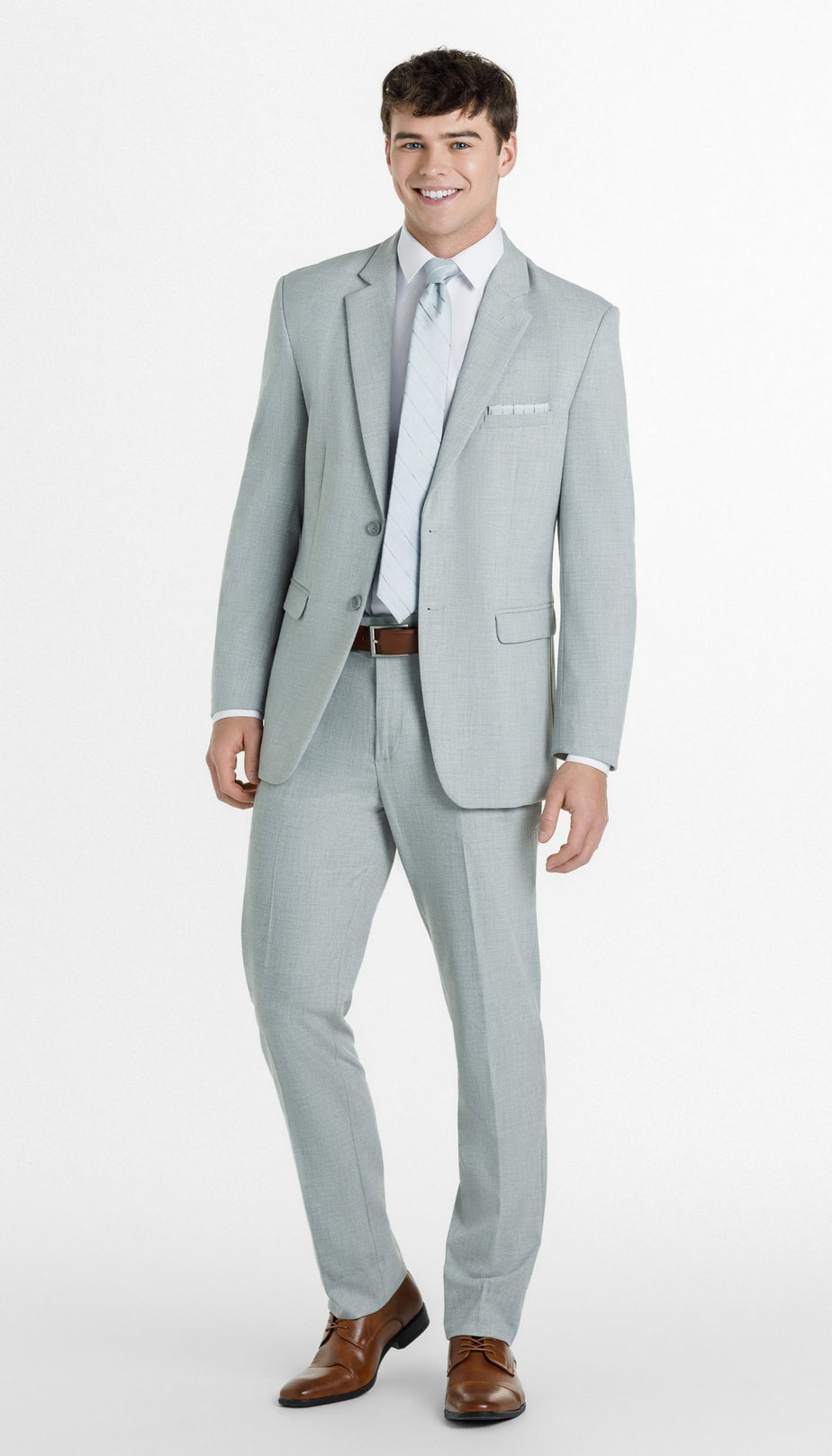 Trim Fit 2 Piece Suit Light Grey – Wedding Shoppe