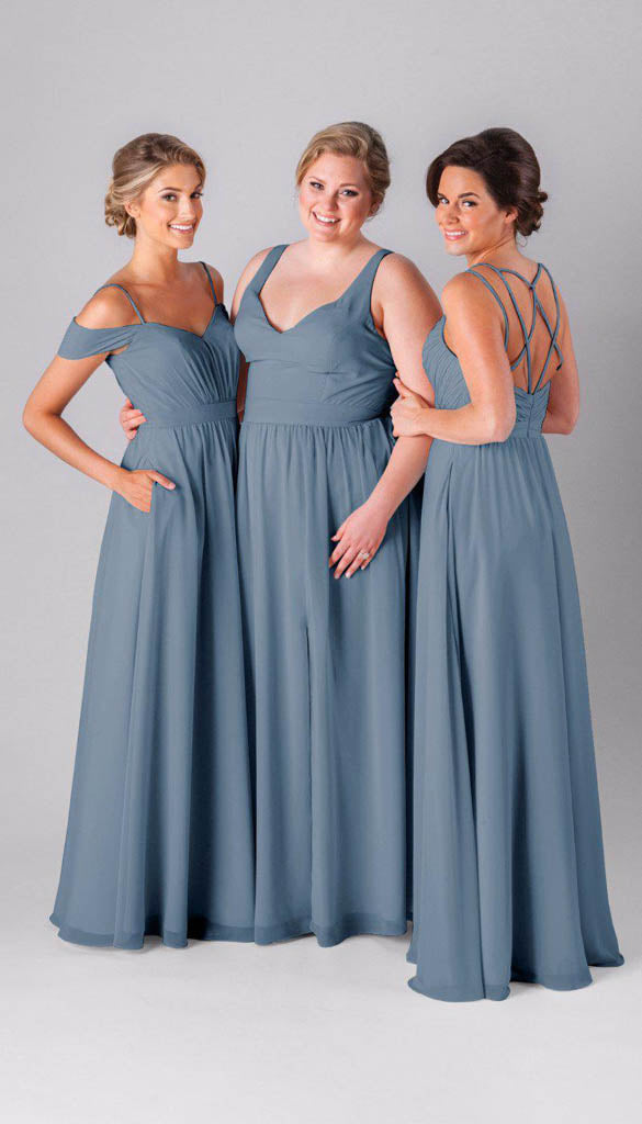 kennedy blue slate blue dress Kennedy Blue Keely Bridesmaid Dress
