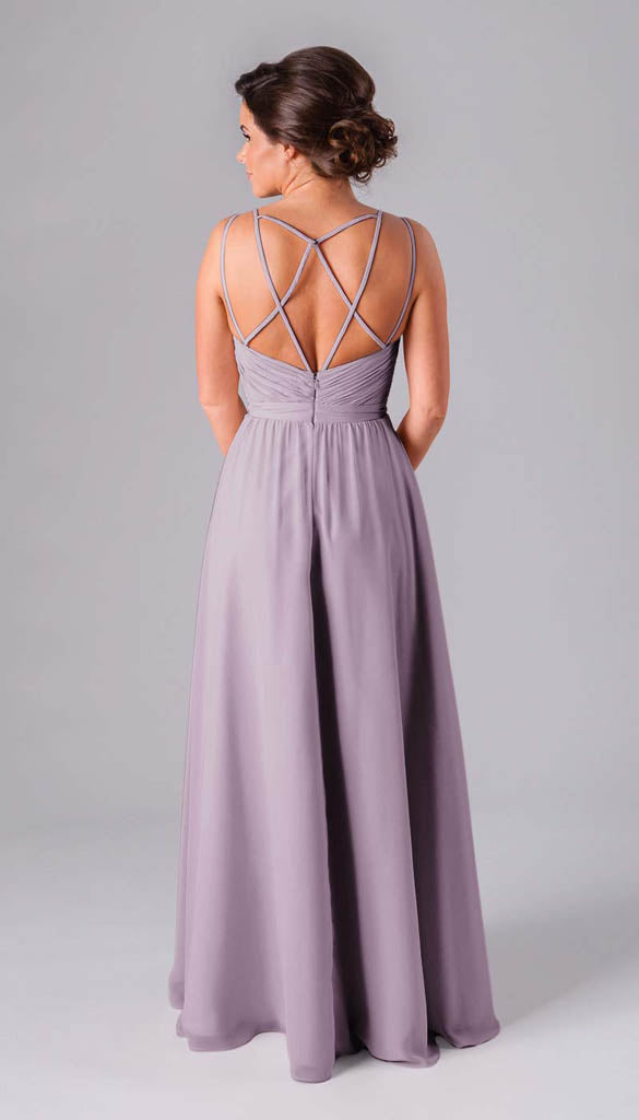 Retro & Vintage Lavender Black Satin Off the Shoulder Corset Bridesmaid Gown  | Unique Vintage
