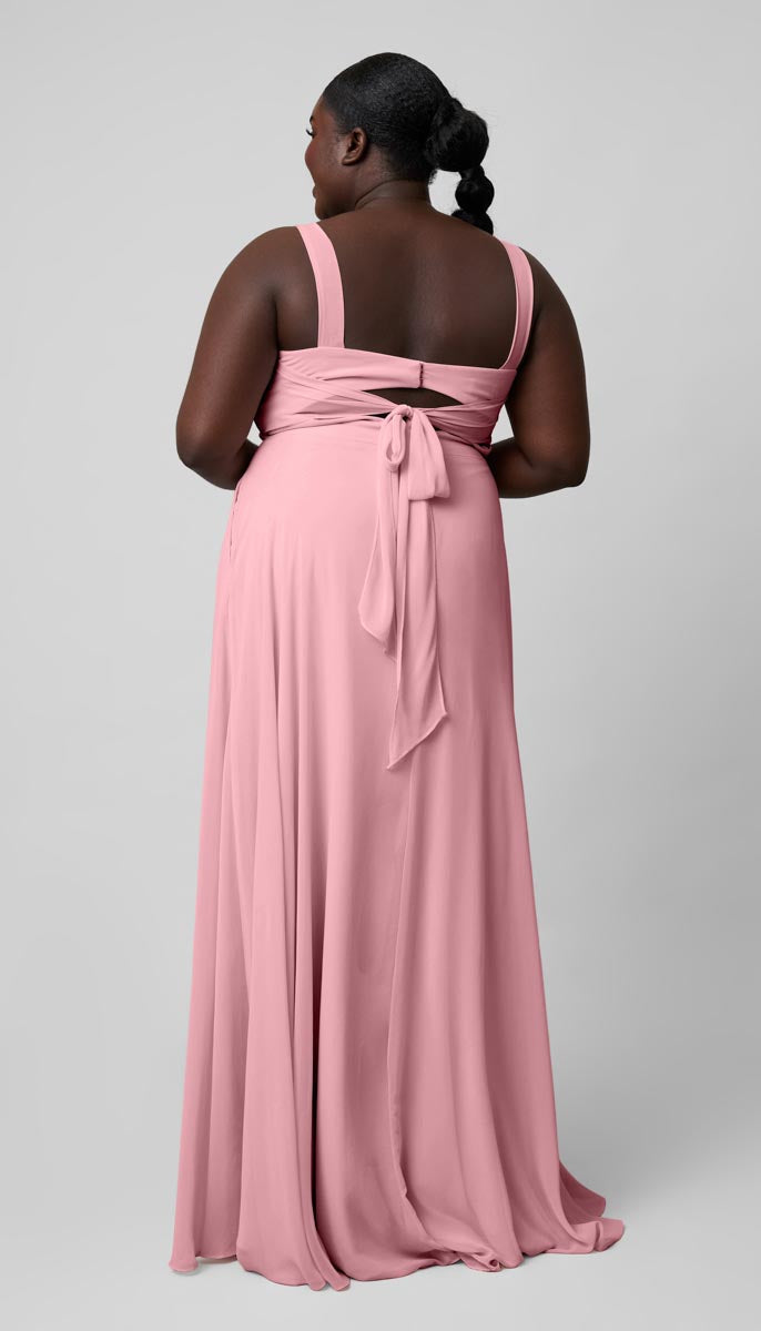 strapless open back dress Plus Size Mother of The Bride A-Line/Princess Halter Dress with 3/4 Sleeves and Ruffles Floor-Length