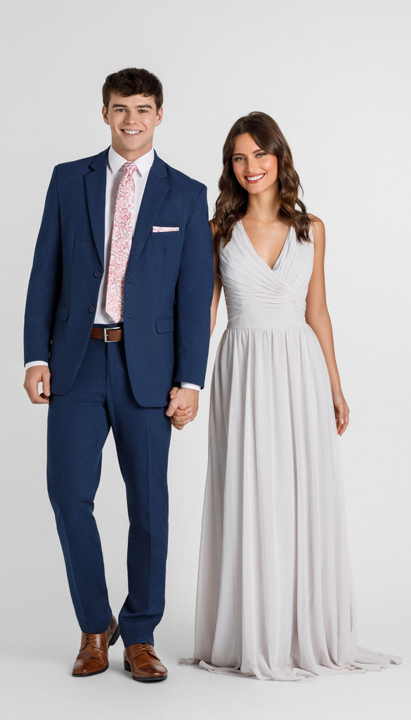 Trim Fit 3 Piece Suit Navy – Wedding Shoppe