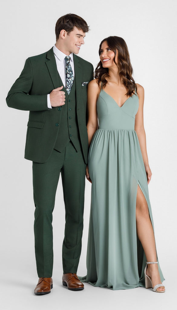 Trim Fit 2 Piece Suit Olive Green – Wedding Shoppe