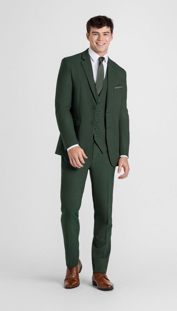 Trim Fit 3 Piece Suit Olive Green – Wedding Shoppe