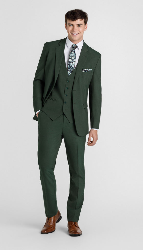 Trim Fit 3 Piece Suit Olive Green – Wedding Shoppe