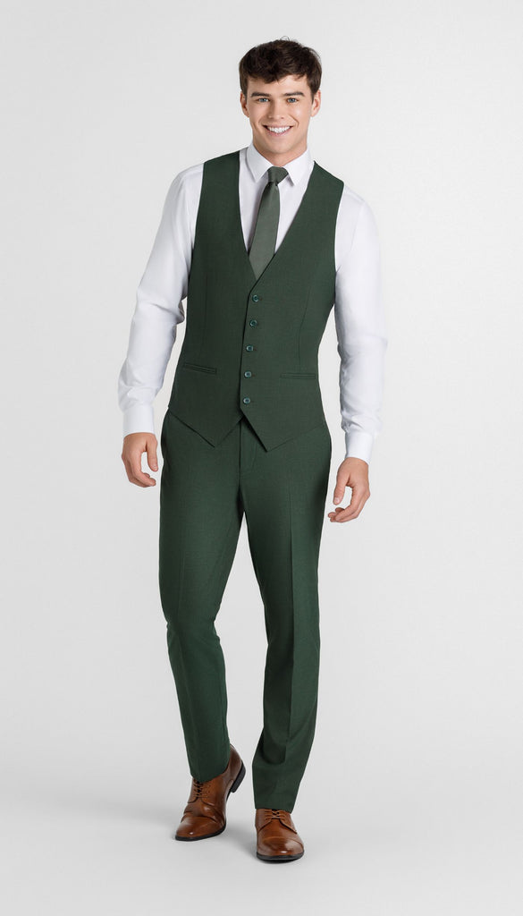 Trim Fit 3 Piece Suit Olive Green – Wedding Shoppe