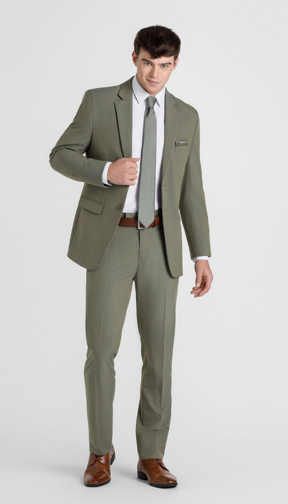 sage green bridesmaid dresses with grey suits Sage Green Pure Linen Men Summer Suit XXL / L / 100% Pure Organic Irish Linen