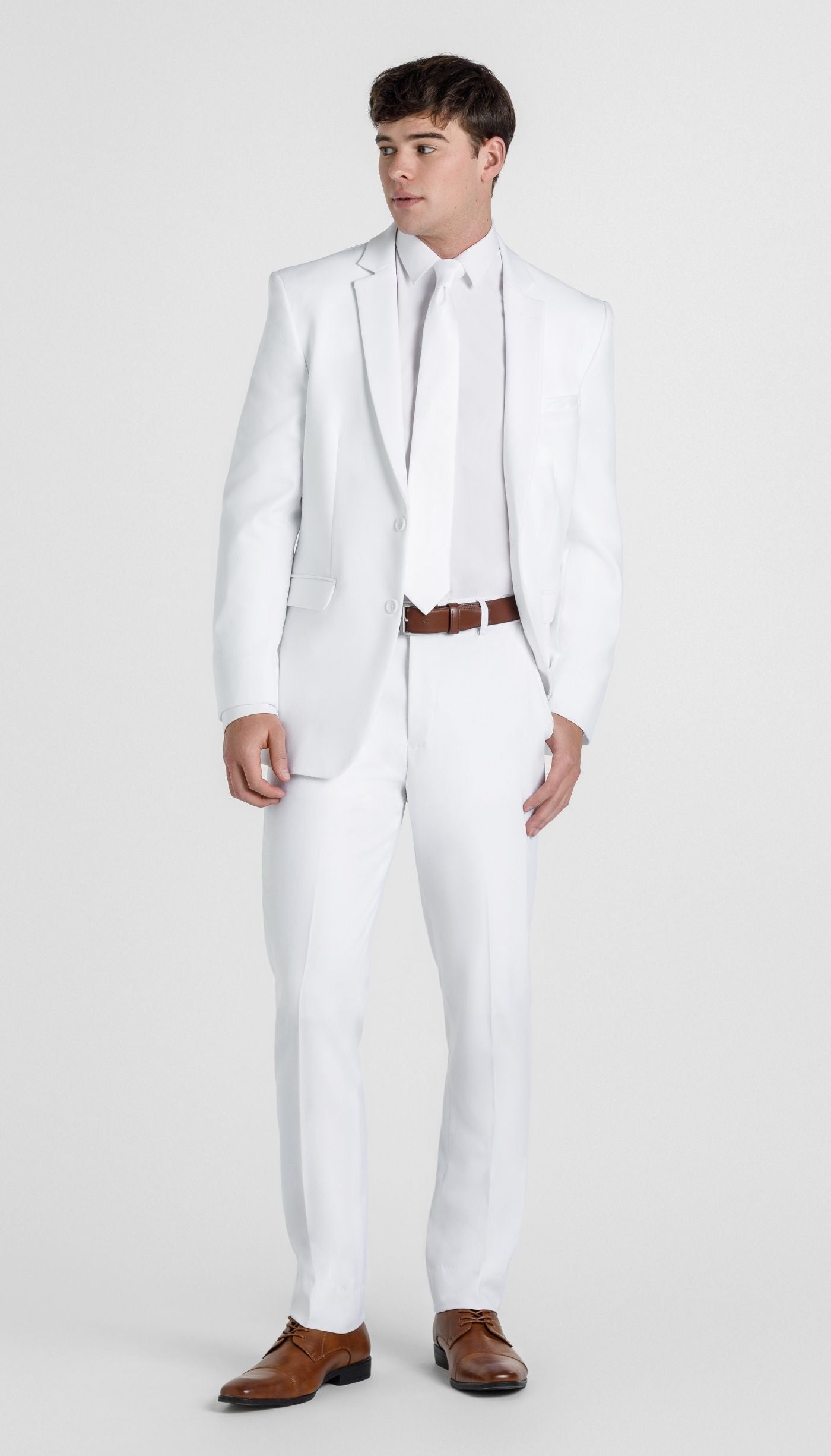Trim Fit 2 Piece Suit White Wedding Shoppe Trim Fit 2 Piece Suit White Wedding Shoppe