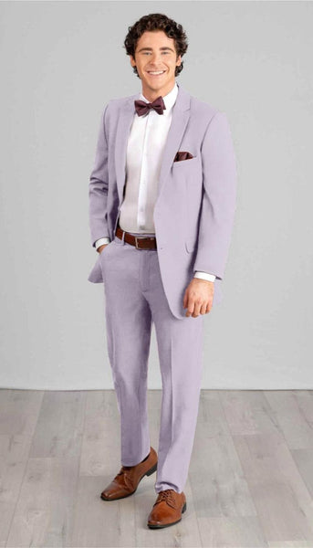 Trim Fit 2 Piece Suit Lavender – Wedding Shoppe