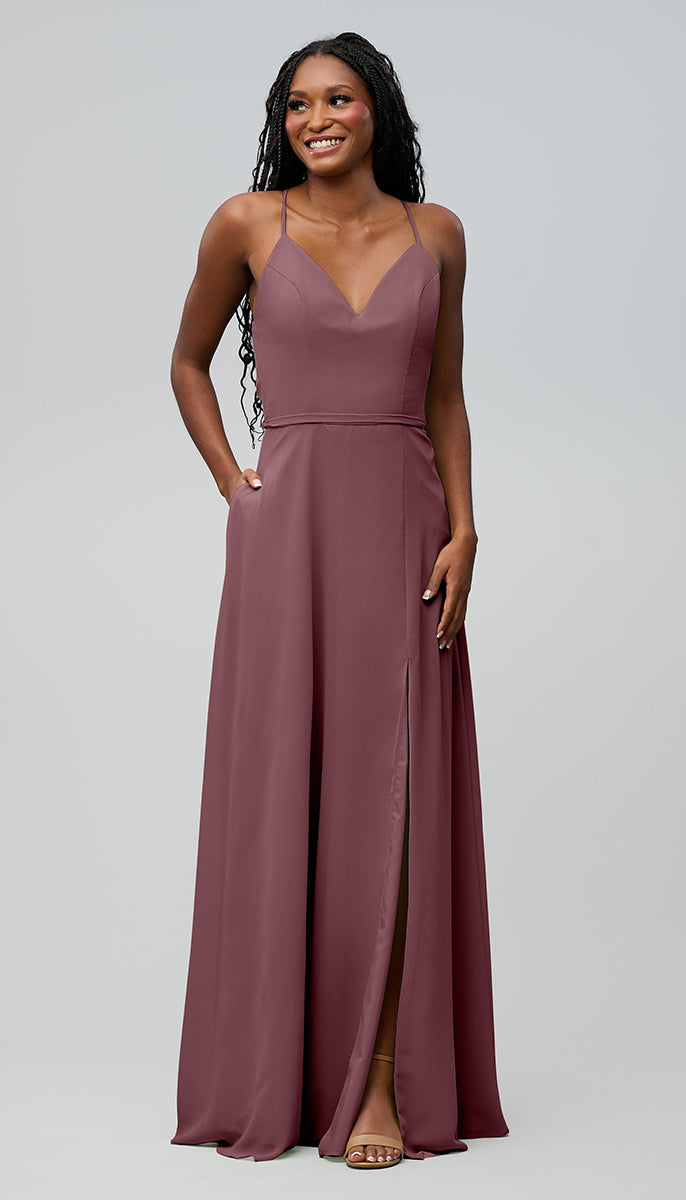 Bordeaux|Elizabeth Chiffon Bridesmaid Dress