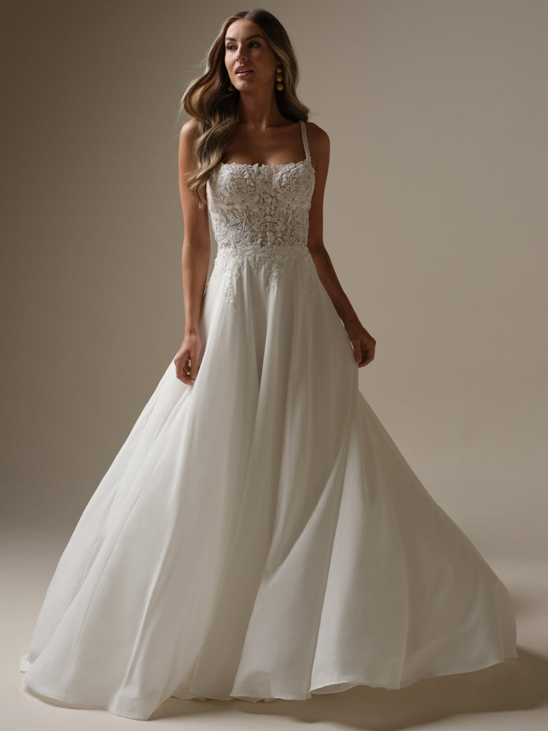 silver a line wedding dress Leilana A Line Mini Dress main image 0