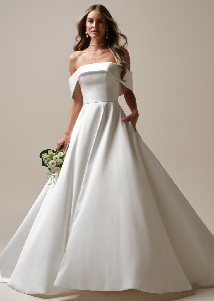 diamond white wedding dress Rebecca Ingram Perri Wedding Dress