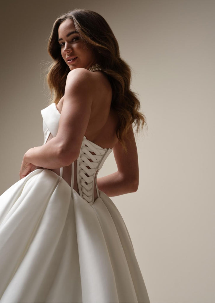 slim fit dress slacks Sottero & Midgley Aberdeen Vida Wedding Dress