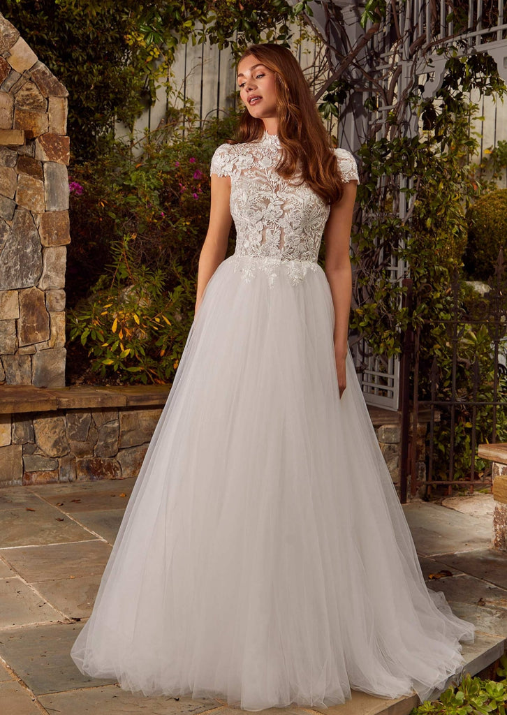 blu wedding dress by Morilee Raelynn BEBE Light Blue Bell Hierarchy3-4:DRESS - SHORT Color:Vanilla Latte From Primavera
