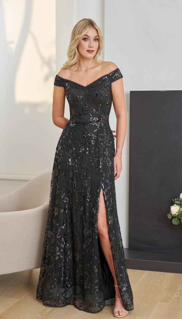 dara sequin dress jade black Siren Black Sequin Dress, M