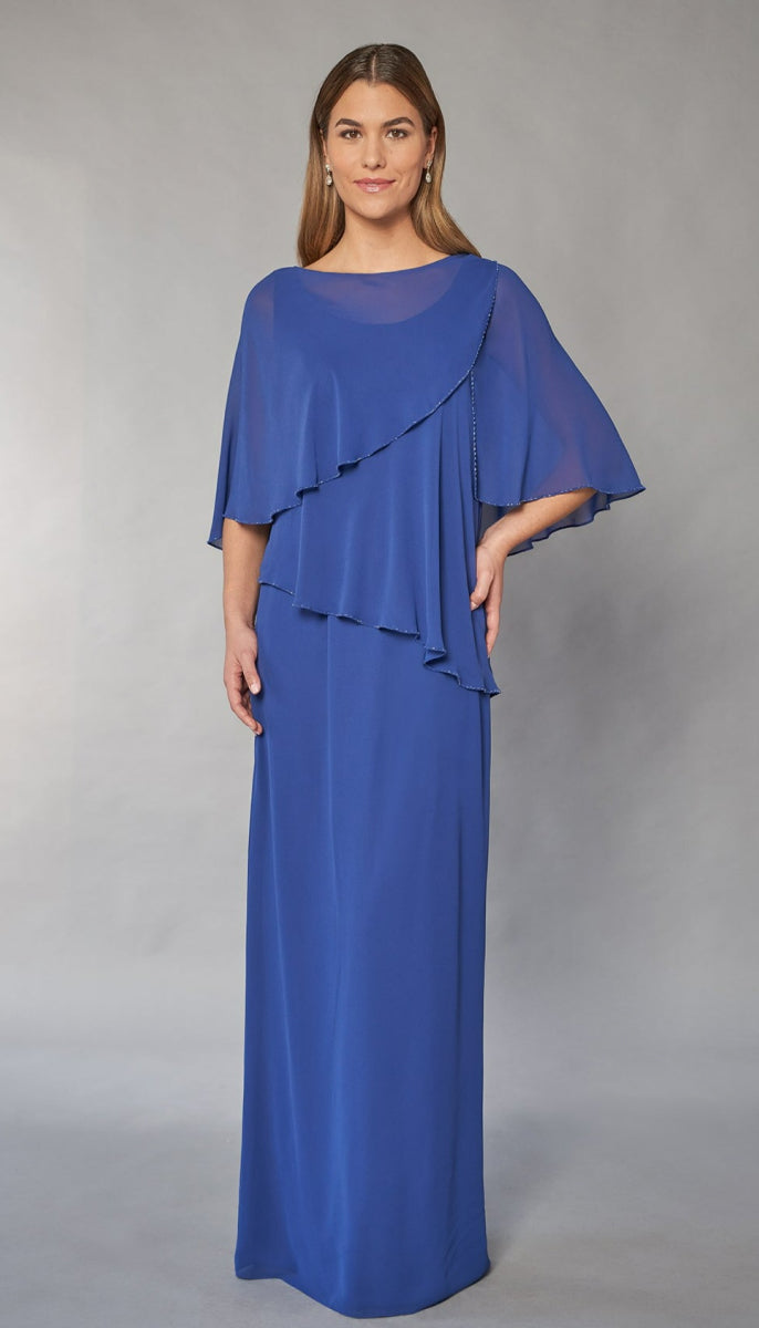 sachin and babi light blue dress Jade by Jasmin Chiffon Scarlet Maxi Formal Mother Of The Bride Dress Size  12 main image 1