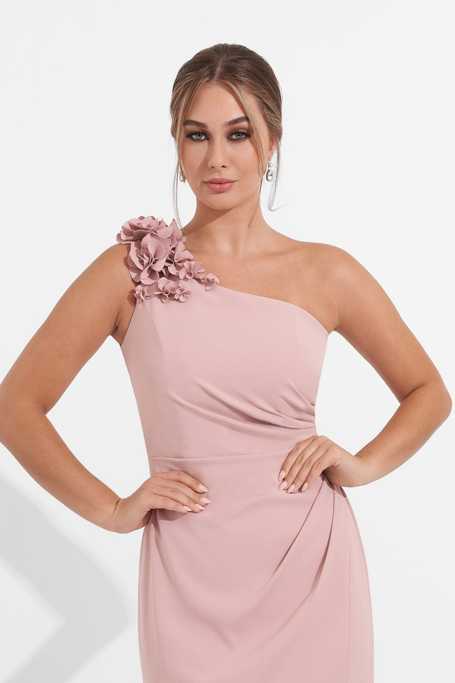 【美品】ROSYRUCE♡French Power Shoulder Dress mother-of-the-bride-dresses-