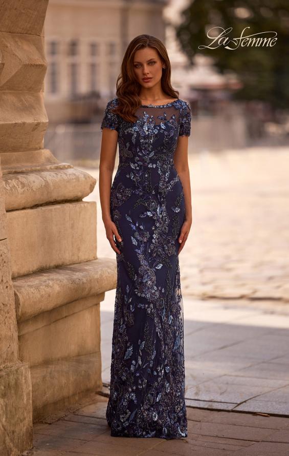 la femme dresses navy blue LaFemme 29961 Mothers Dress