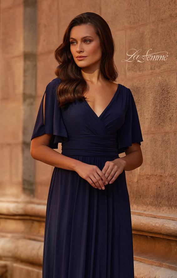motherhood formal dresses LaFemme 30009 Mothers Dress that allows to make How can I style SCHL006371_W Color:Navy Ivory
