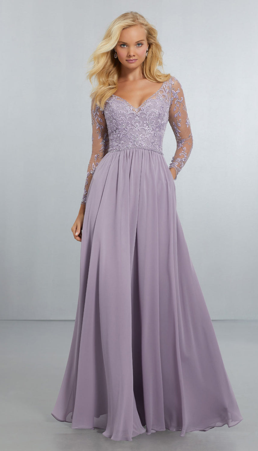 plum bridesmaid dress with sleeves Azazie Teri Plum Chiffon Bridesmaid Dresses