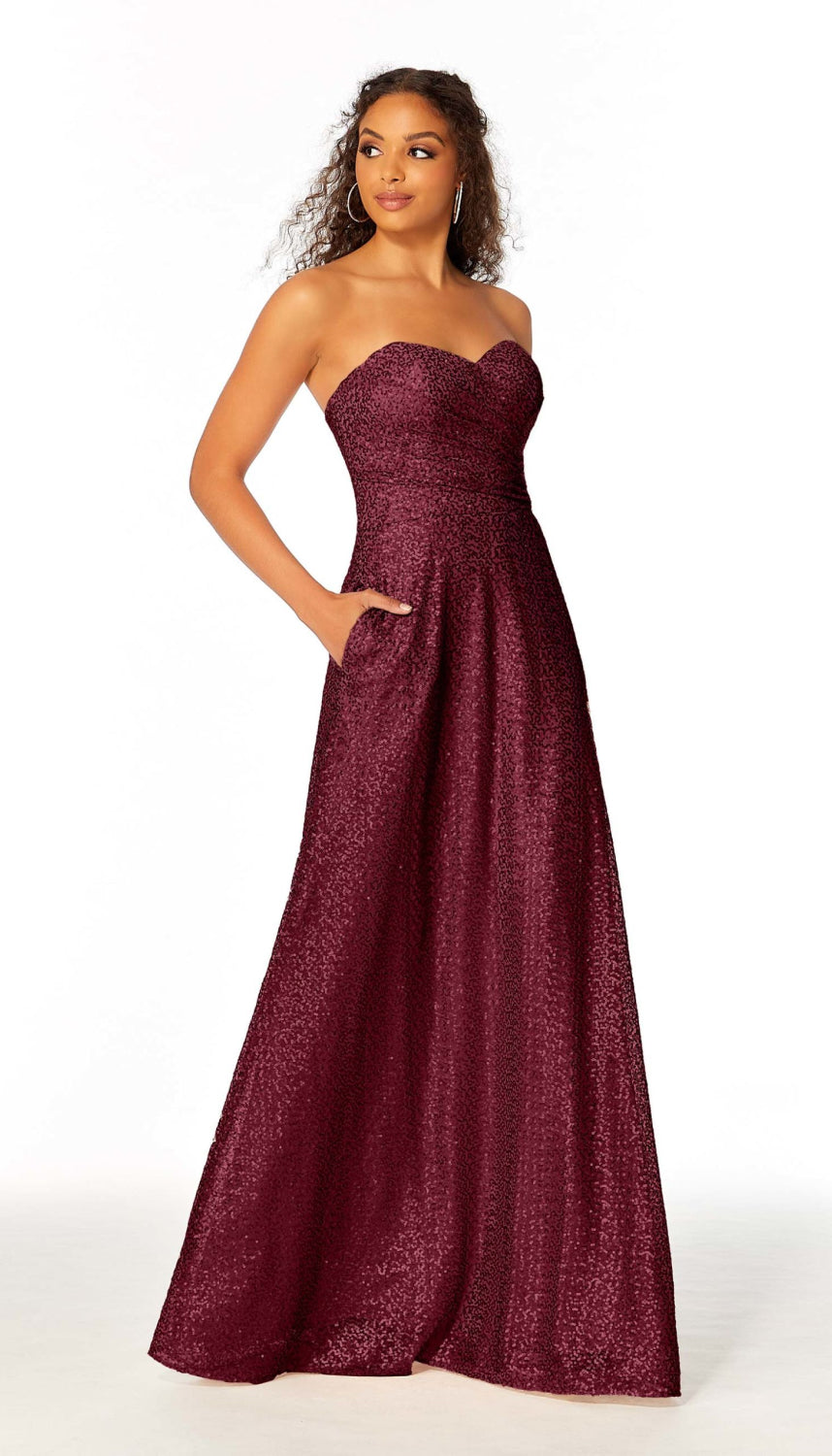Bordeaux bridesmaid dress hotsell