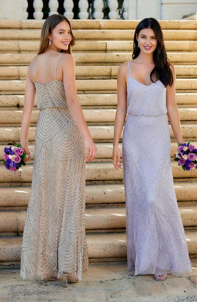 Adrianna papell hotsell beaded bridesmaid dress